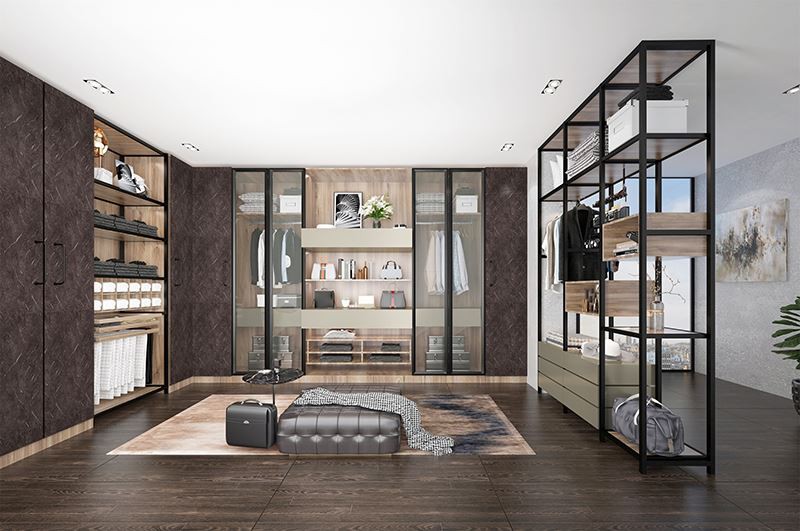 walk-in closet organization