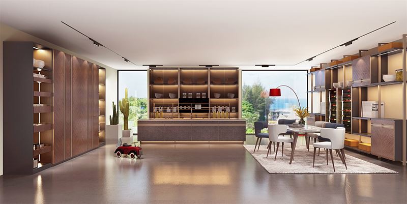 solid wood kitchen pantry