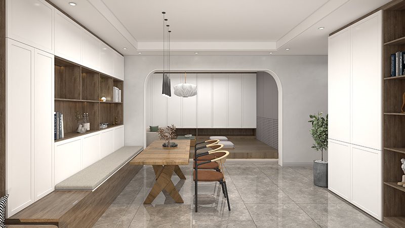 white dining room cabinet design(1)