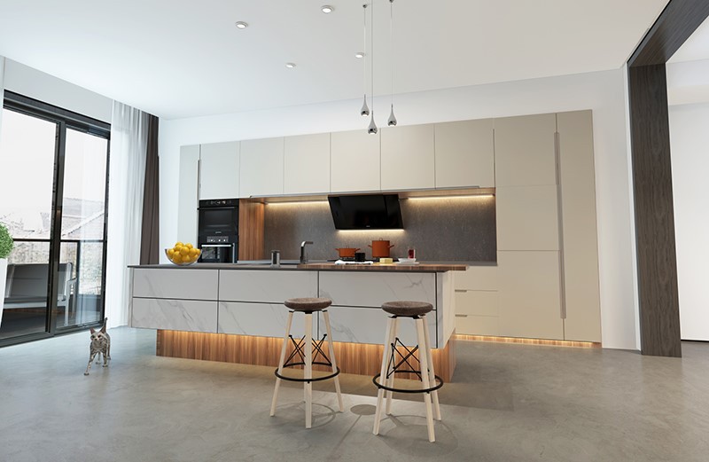 Stylish Lacquer Kitchen Cabinets