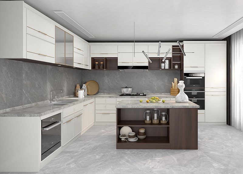 PVC L Shaped Kitchen Cabinet