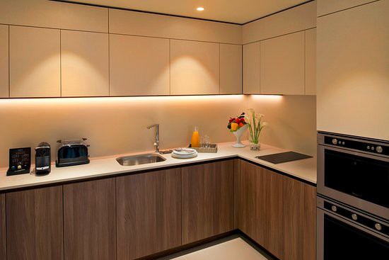 wood grain modern kitchen cabinet