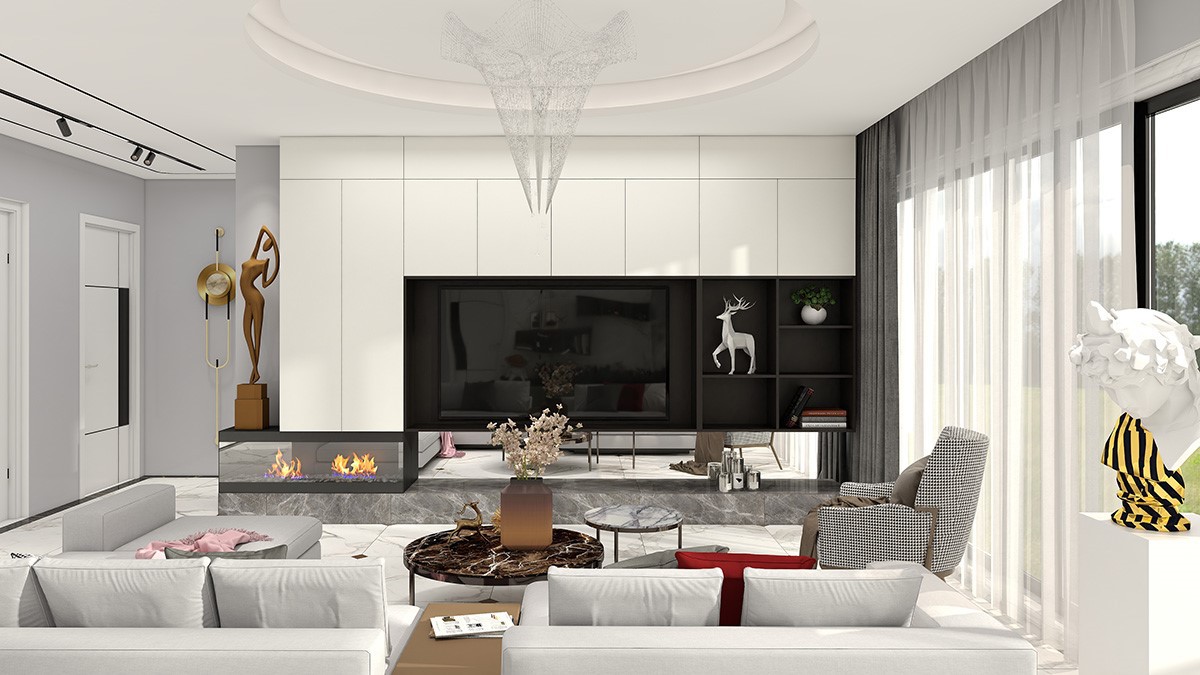 white wall TV cabinet wholesale