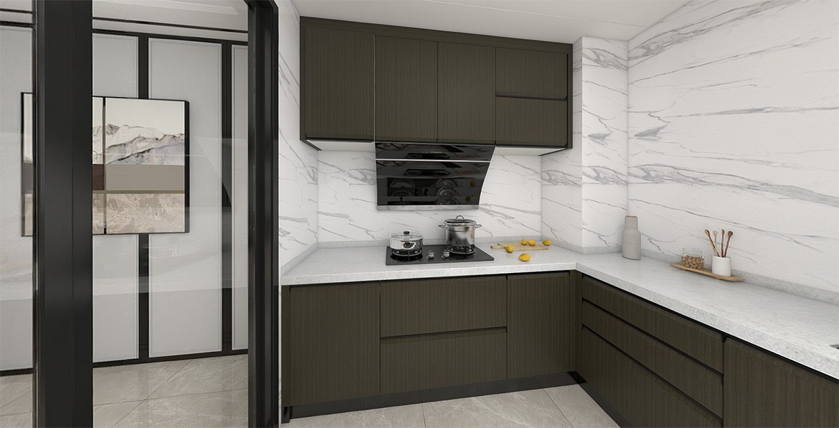 Membrane Covering Kitchen Cabinet wholesale