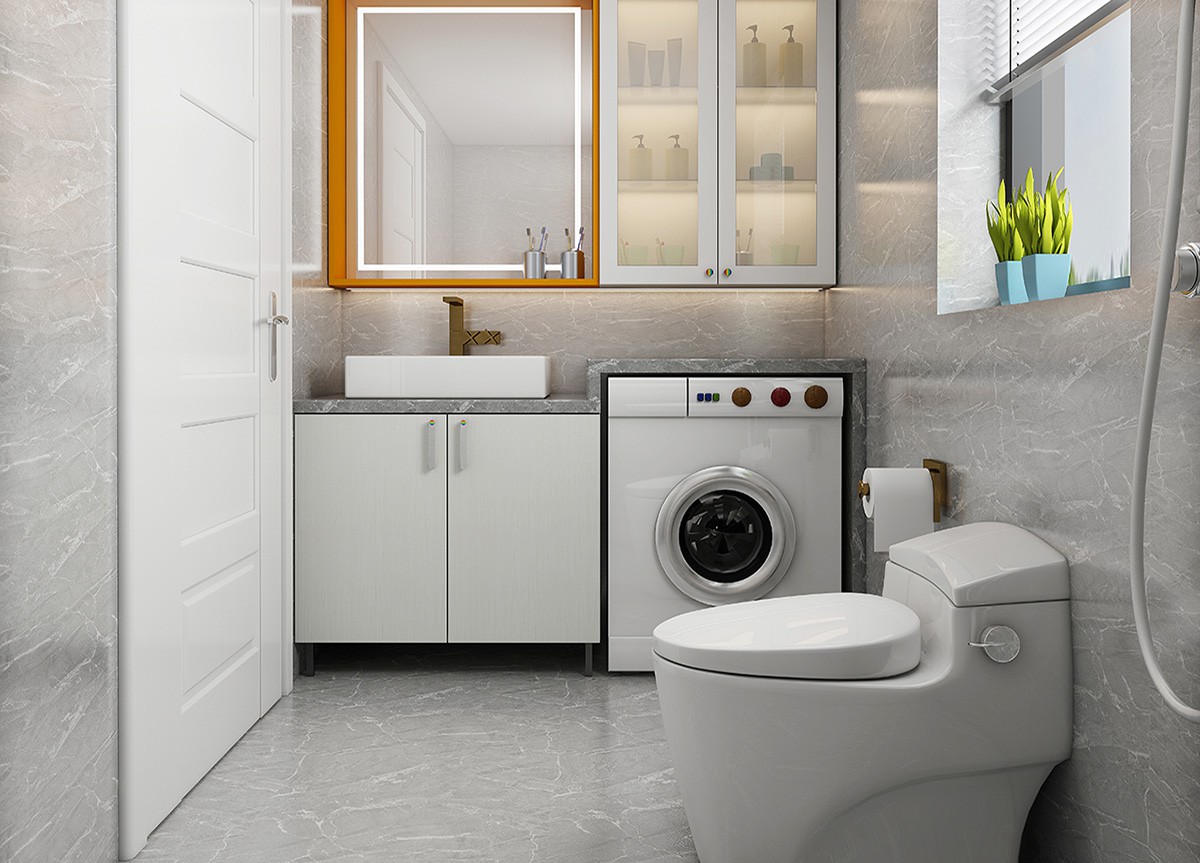 enclosed bathroom cabinet