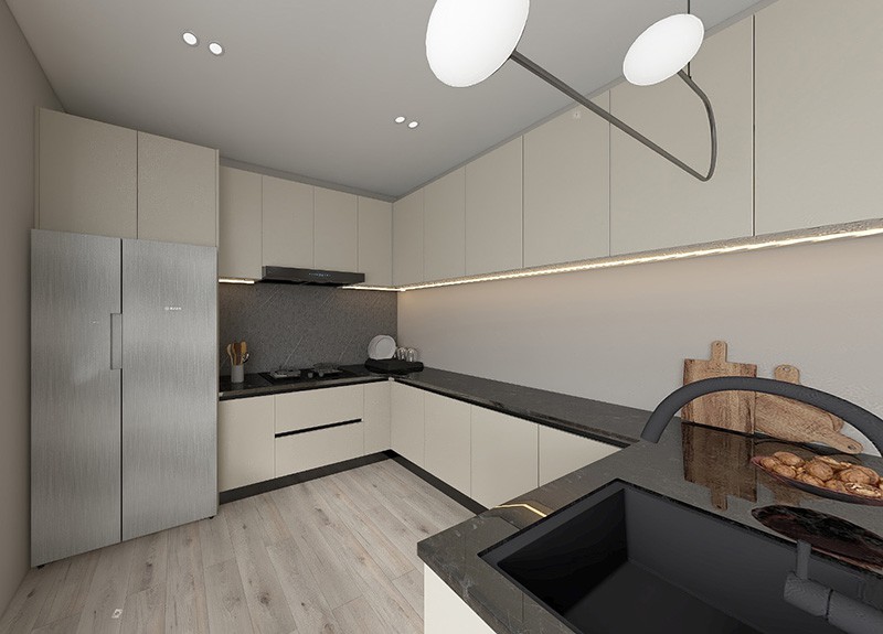 Fingerprint Resistant Kitchen Cabinet
