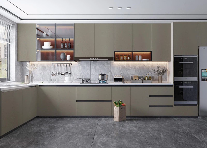 PET film kitchen cabinet