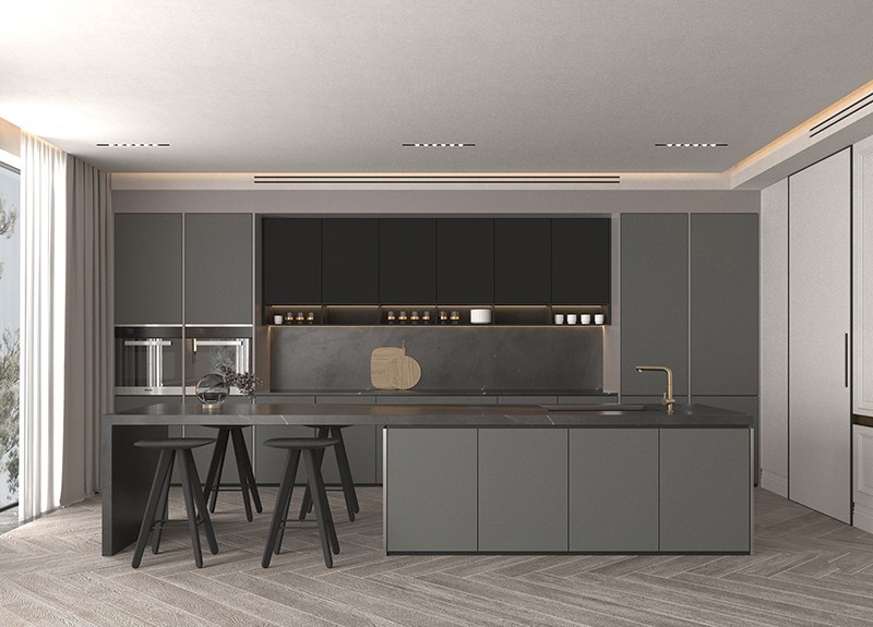 invisible handle kitchen cabinet