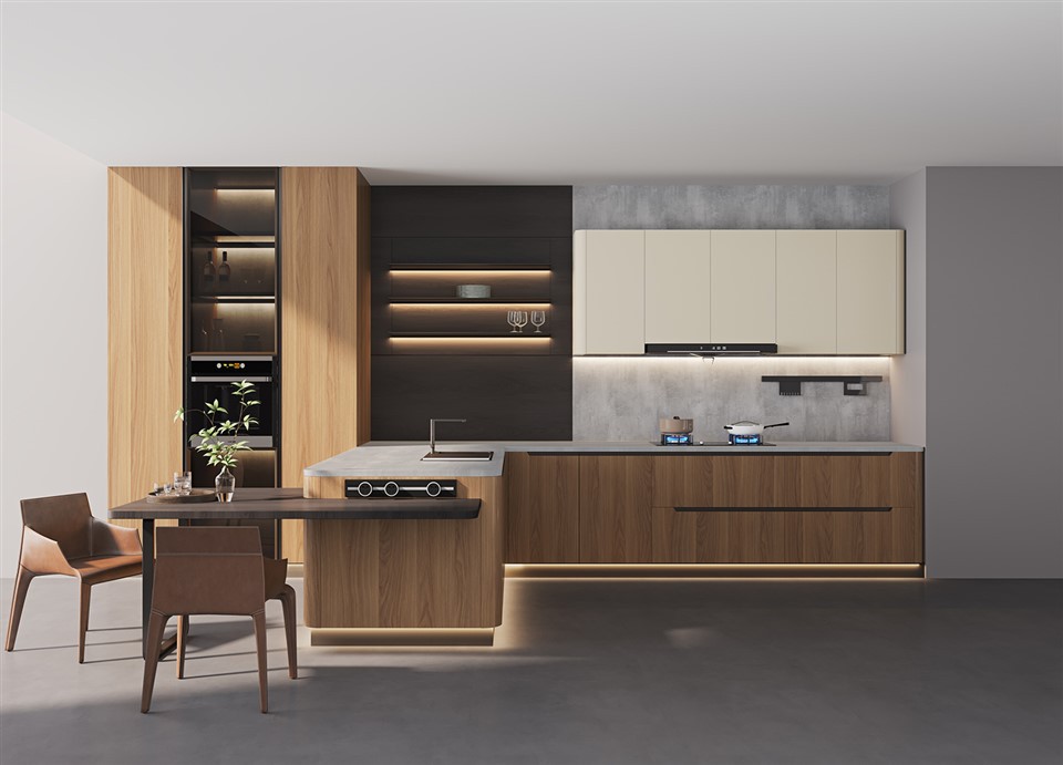 Bespoke Melamine Kitchen Cabinets