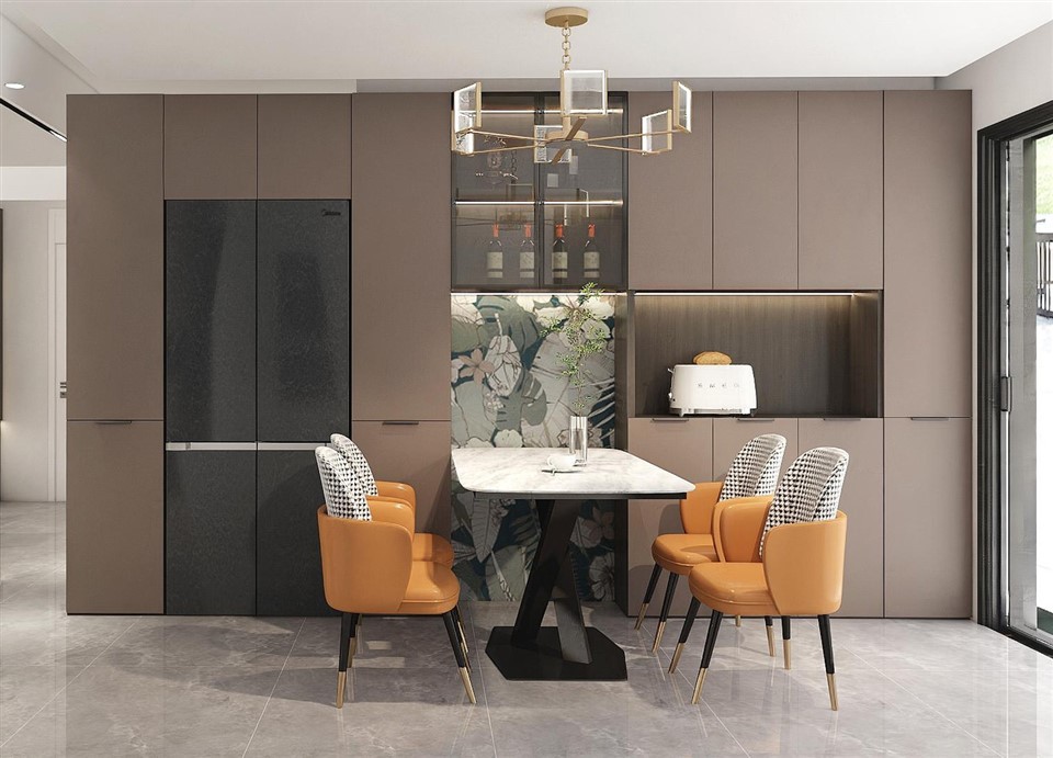 Brown Dining Room Cabinet