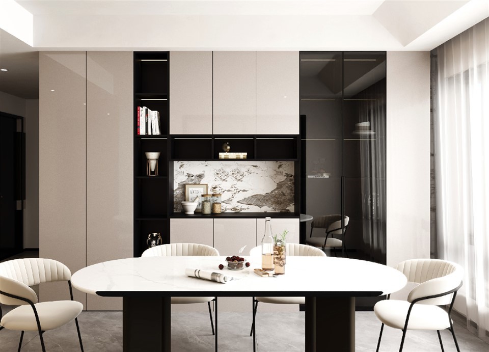 High Gloss Dining Room Cabinets