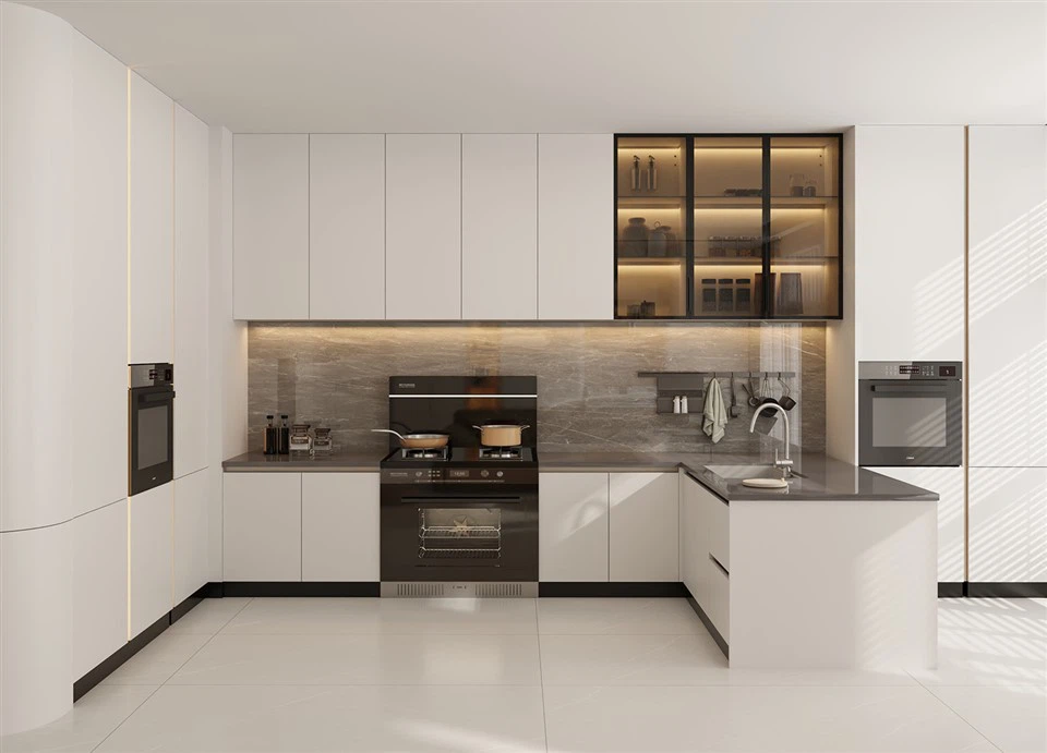 Matte White Kitchen Cabinets