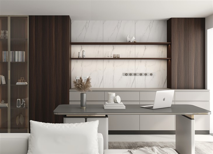 dark oak wood grain kitchen cabinet