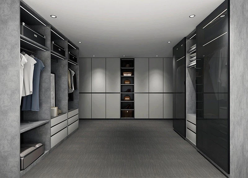 modern walk in closet