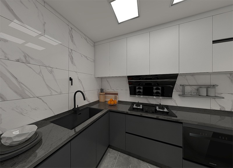 dark grey kitchen cabinets