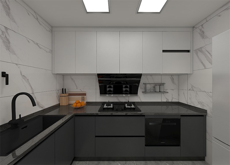dark grey kitchen cabinet