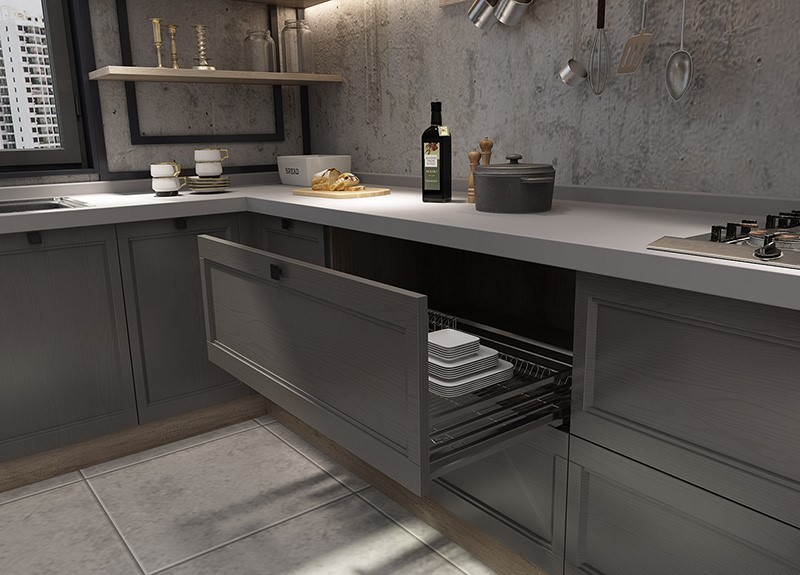 PVC Shaker Custom Kitchen Cabinets