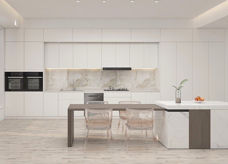 white kitchen cabinet