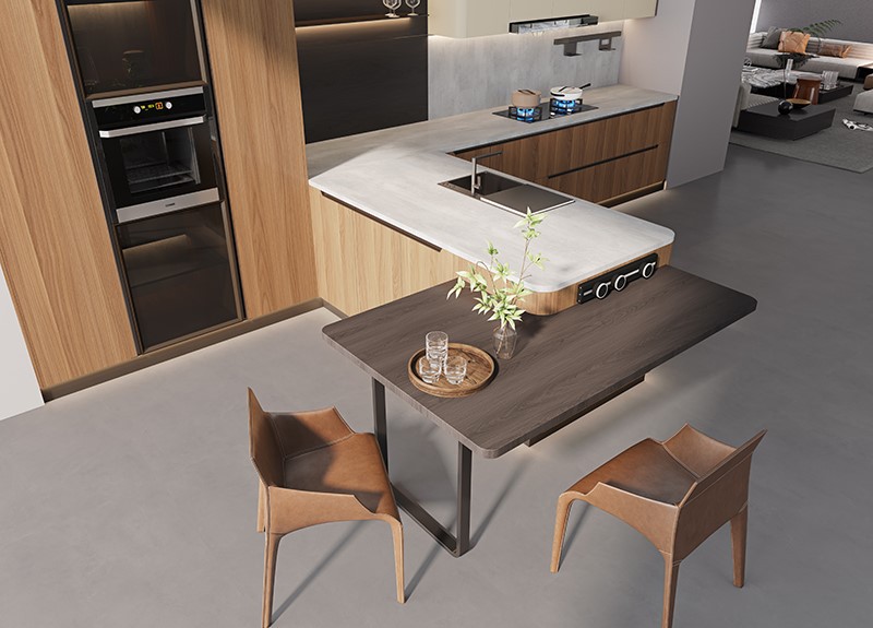 L style kitchen cabinet