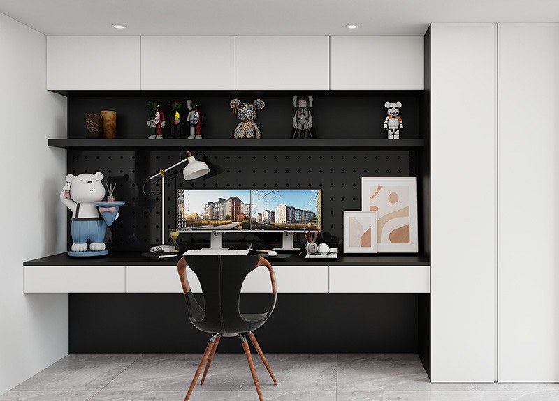 white matte home office cabinet