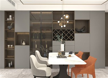Gray Dining Room Cabinets