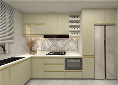 L Shaped Modular Kitchen Cabinets