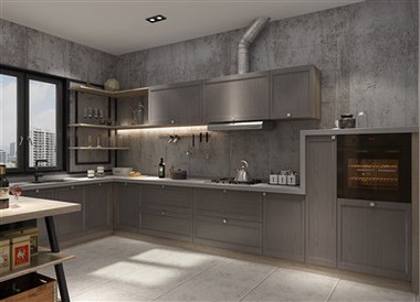 PVC Shaker Kitchen Cabinets
