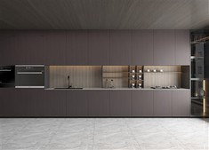 Stylish Wood Grain Kitchen Cabinets