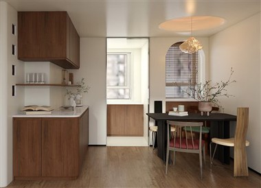 Walnut Color Kitchen Cabinets