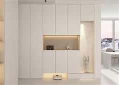 White Hallway Shoes Cabinet
