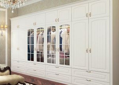 French Pastoral White PVC Wardrobe
