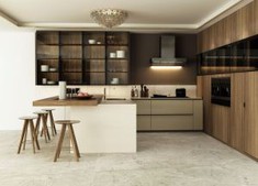 Modern Veneer Melamine Kitchen Cabinet