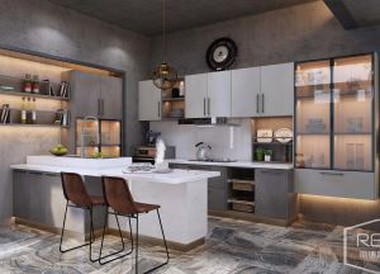 PVC Membrane Kitchen Cabinet