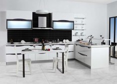 White Lacquer Kitchen Cabinets