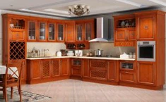 Wood Veneer Kitchen Cabinets