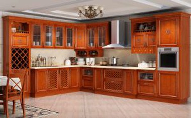 Wood Veneer Kitchen Cabinets