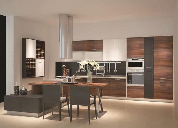 Textured Melamine Kitchen Cabinets