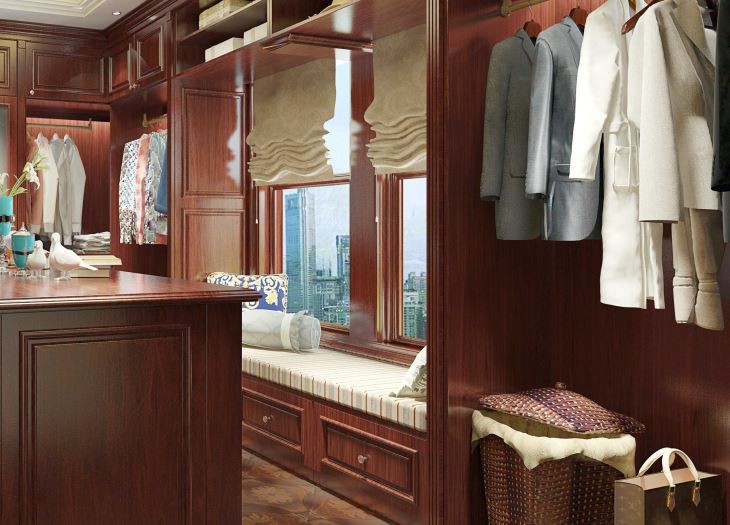 Wood Armoire With Drawers