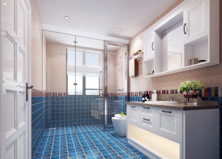 Customized White Bathroom Cabinet
