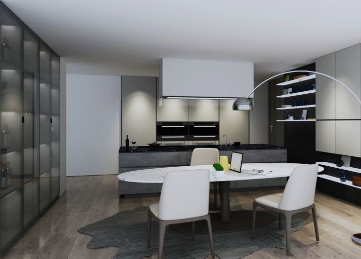 MFC Melamine Kitchen Cabinet