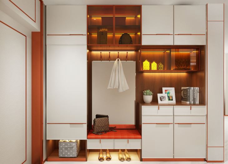 Modern Shoe Storage Hallway