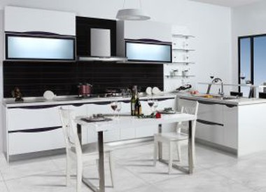 Glossy Finish Kitchen Cabinets