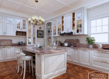 Solid Wood White Kitchen Cabinets