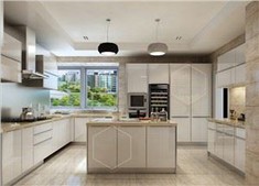 White Acrylic Kitchen Cabinet