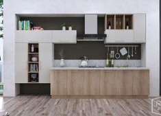 Wood Grain Melamine Kitchen