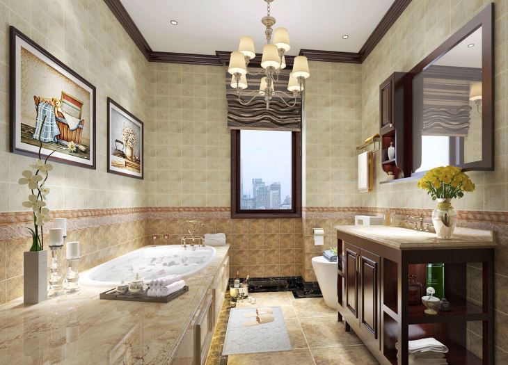 Solid Wood Bathroom Cabinet