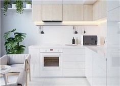 White Gloss Flat Panel Cabinets
