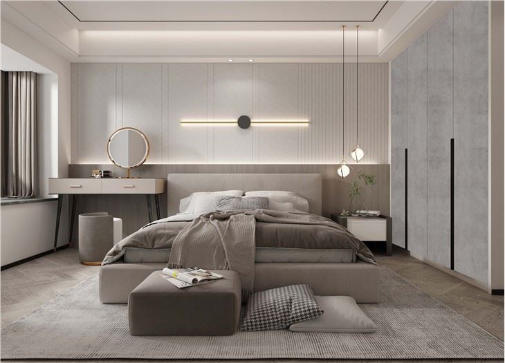 Grey Fitted Bedroom Wardrobe