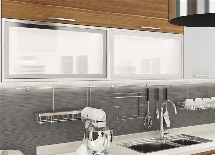 Horizontal Grain Kitchen Cabinet