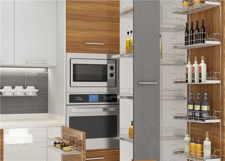 Horizontal Grain Kitchen Cabinet